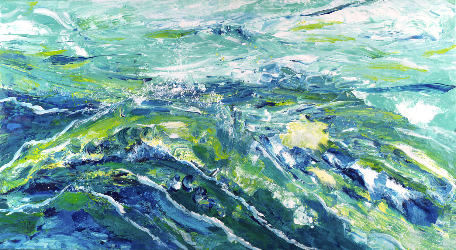 Eclats d'Ecume 110 Joëlle Kem Lika Original painting for sale