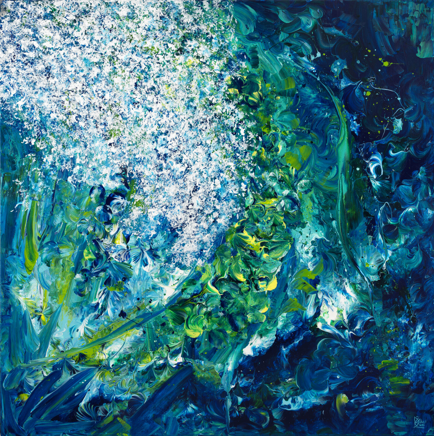 Eclats d'Ecume 112 Joëlle Kem Lika Original painting for sale