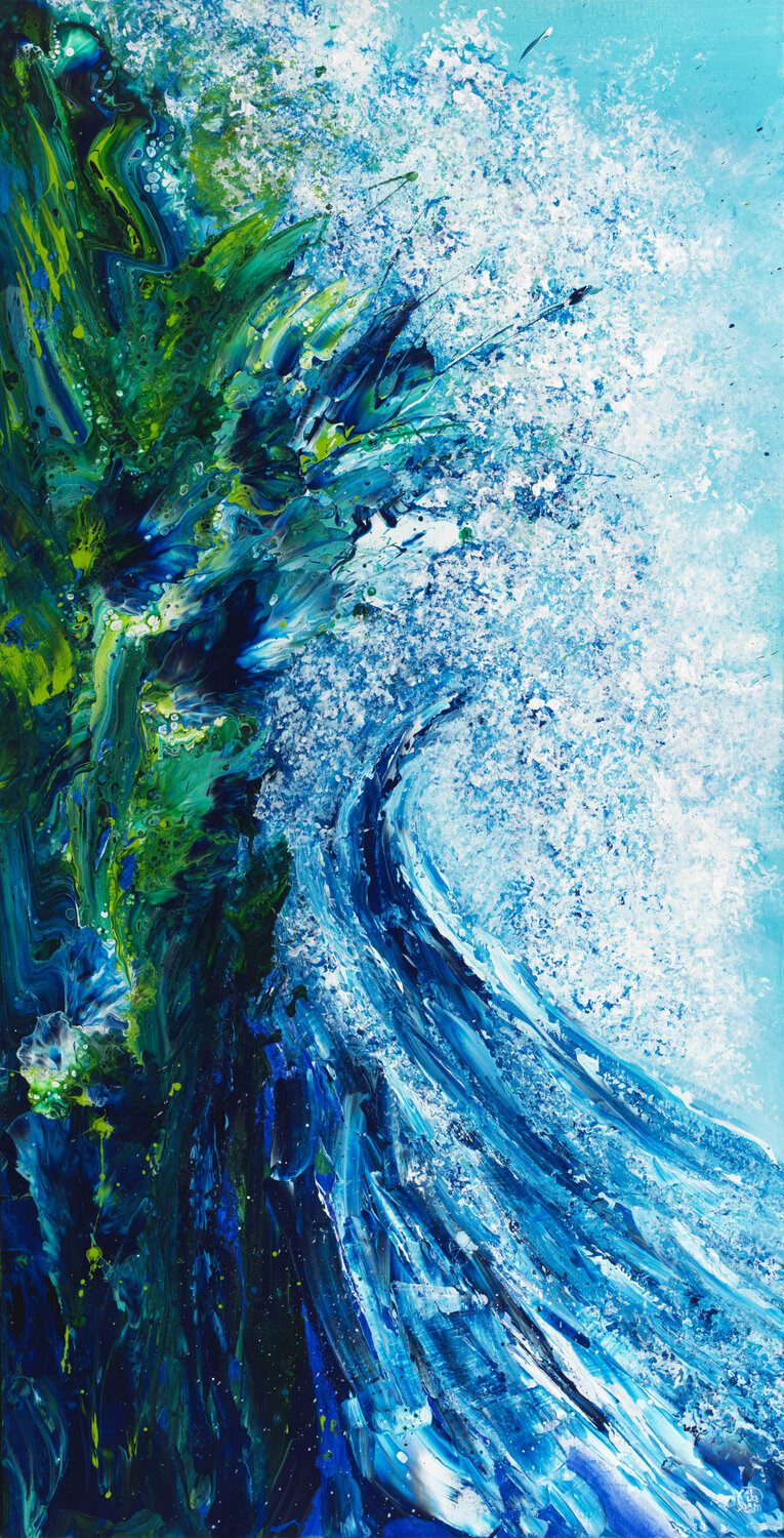 Eclats d'Ecume 113 Joëlle Kem Lika Original painting for sale