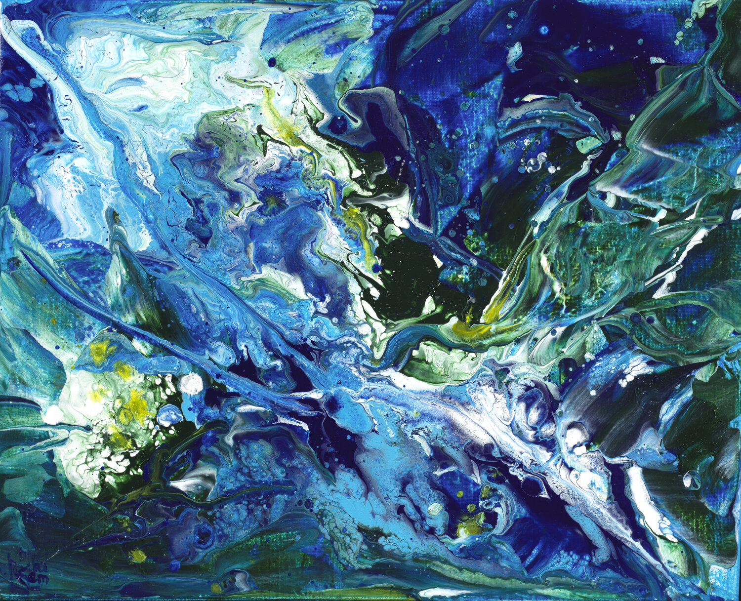 Eclats d'Ecume 126 Joëlle Kem Lika Original painting for sale