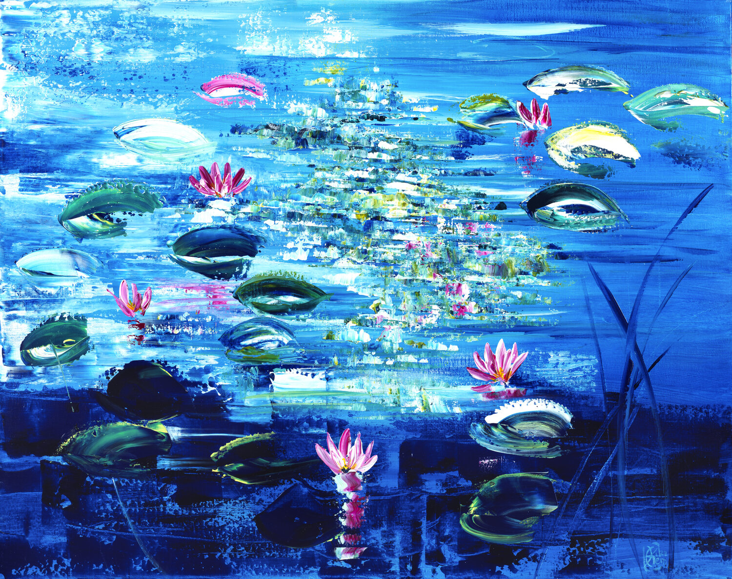 nymphéas 199 Joëlle Kem Lika Original painting for sale