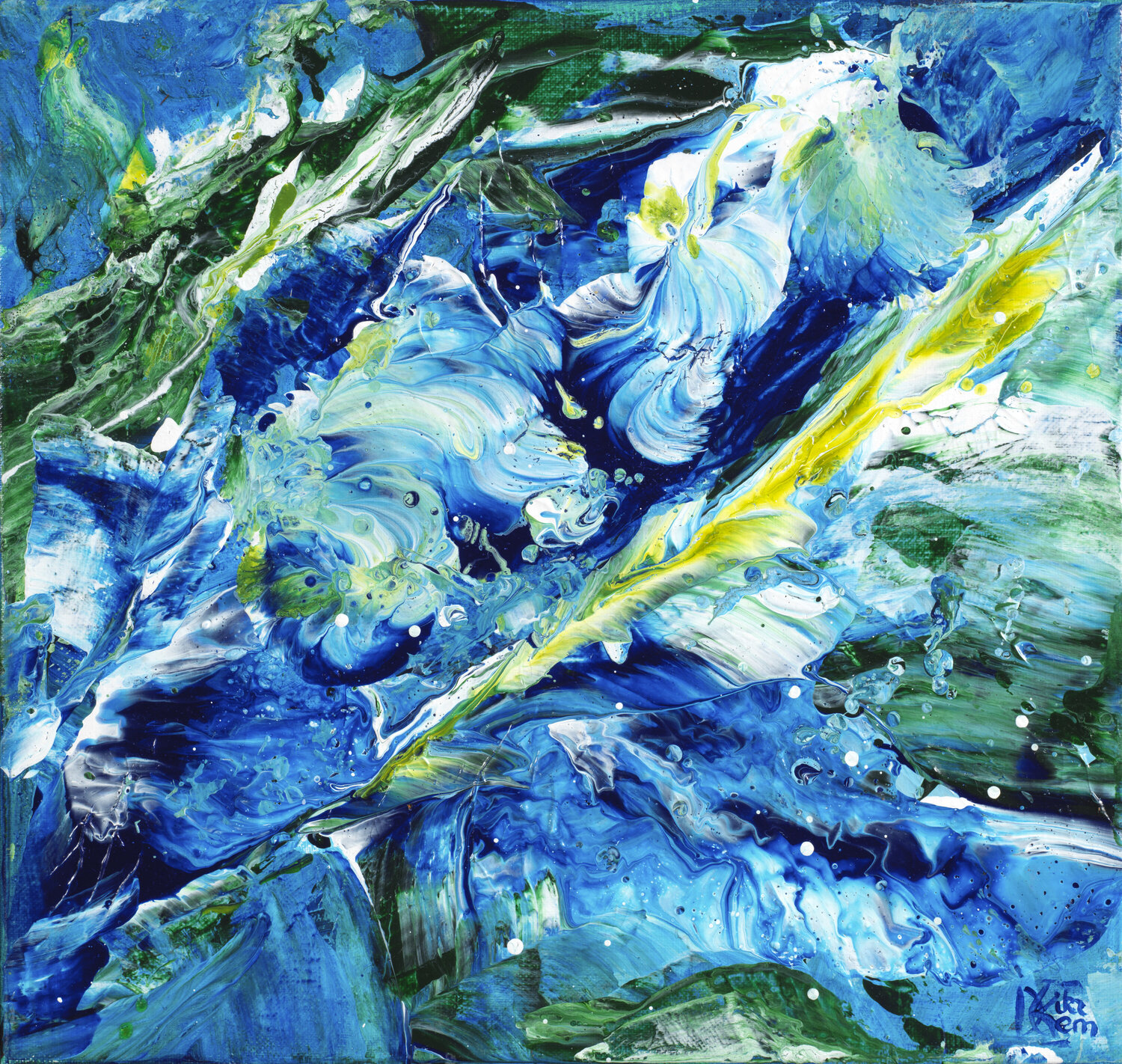 Eclats d'Ecume 144 Joëlle Kem Lika Original painting for sale