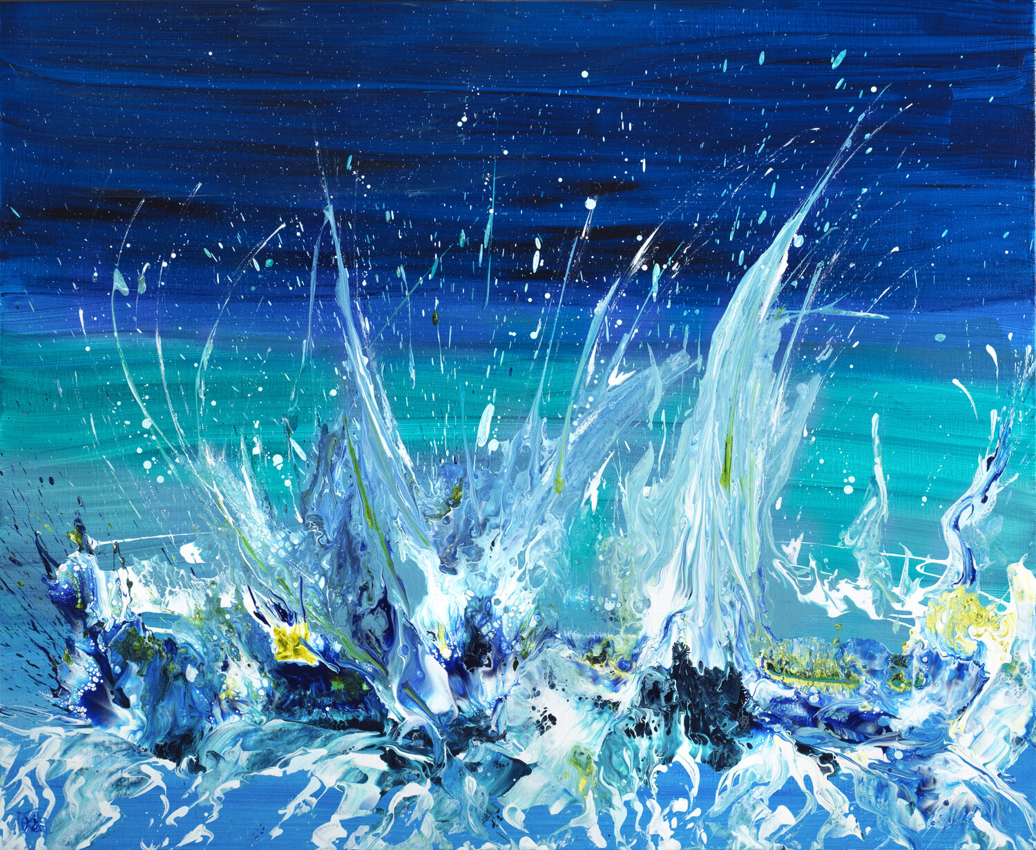 Eclats d'Ecume 153 Joëlle Kem Lika Original painting for sale