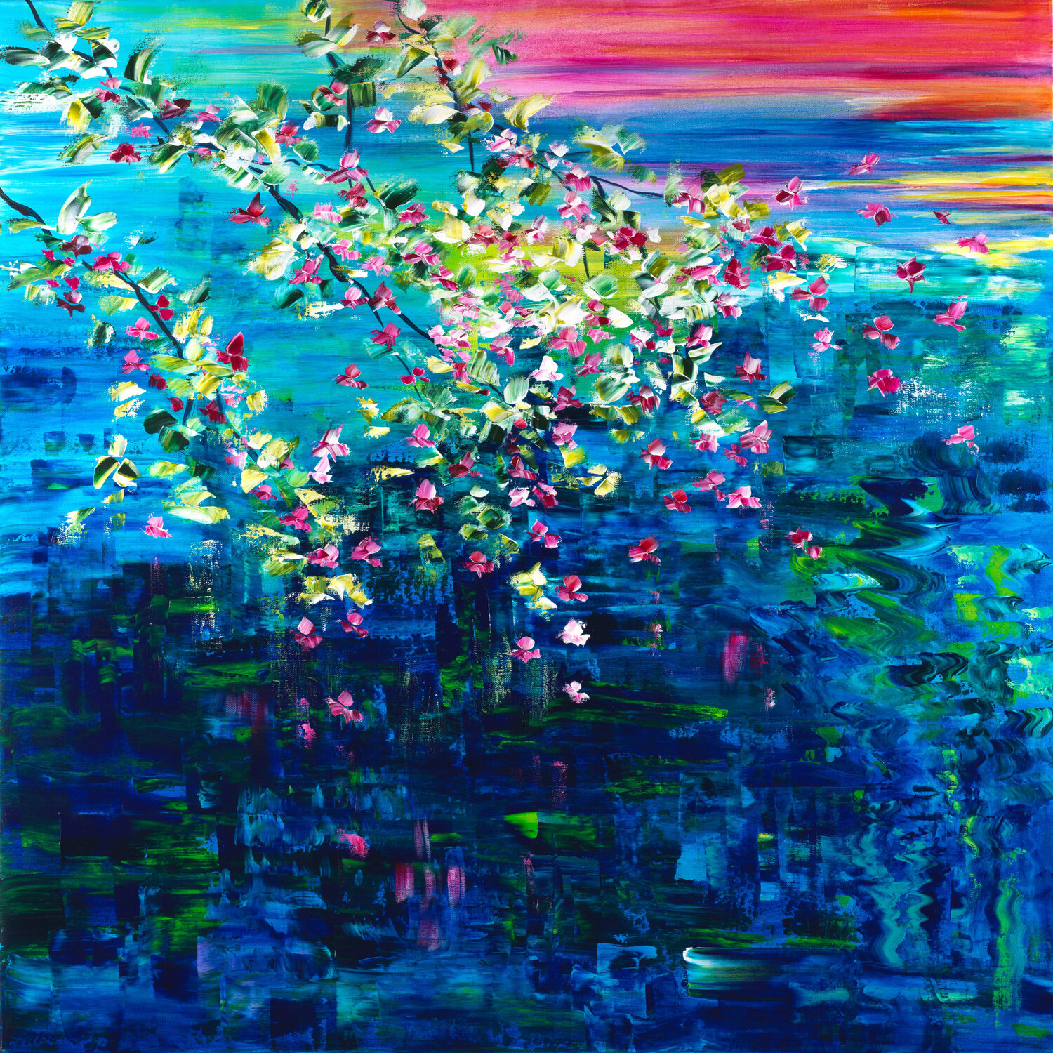 nymphéas 207 Joëlle Kem Lika Original painting for sale