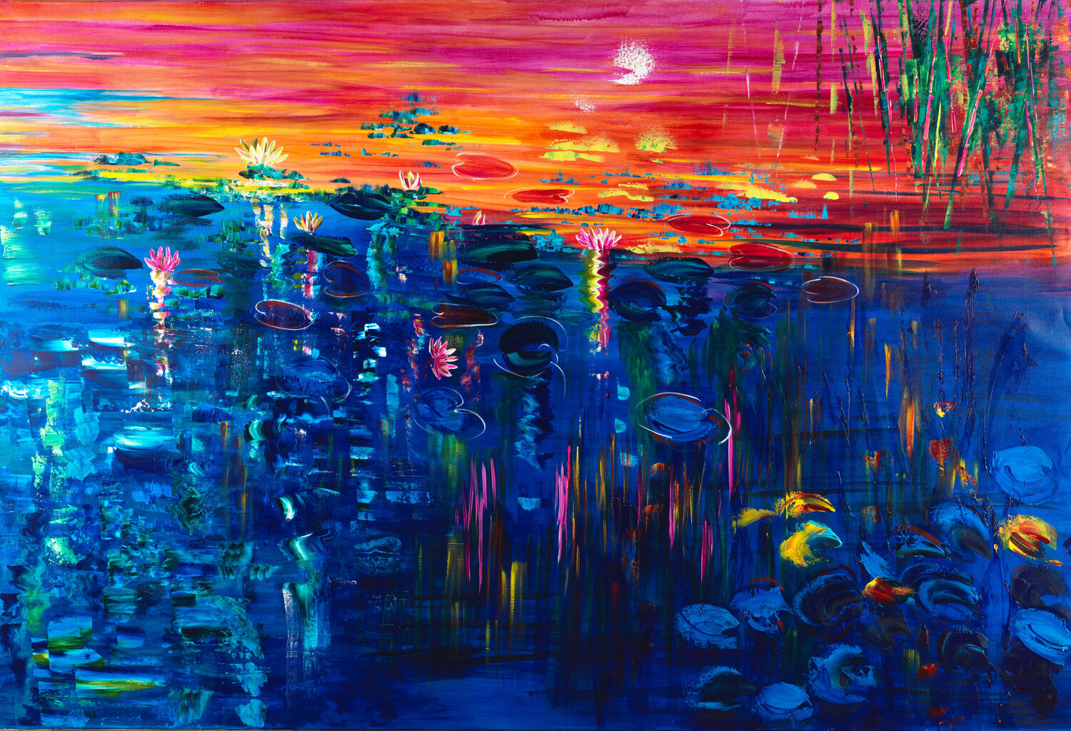 nymphéas 208 Joëlle Kem Lika Original painting for sale
