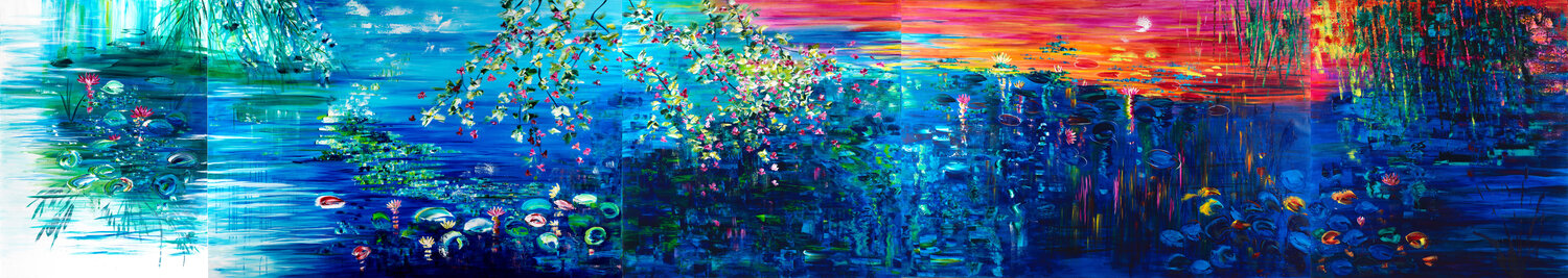 nymphéas quintyque Joëlle Kem Lika Original painting for sale