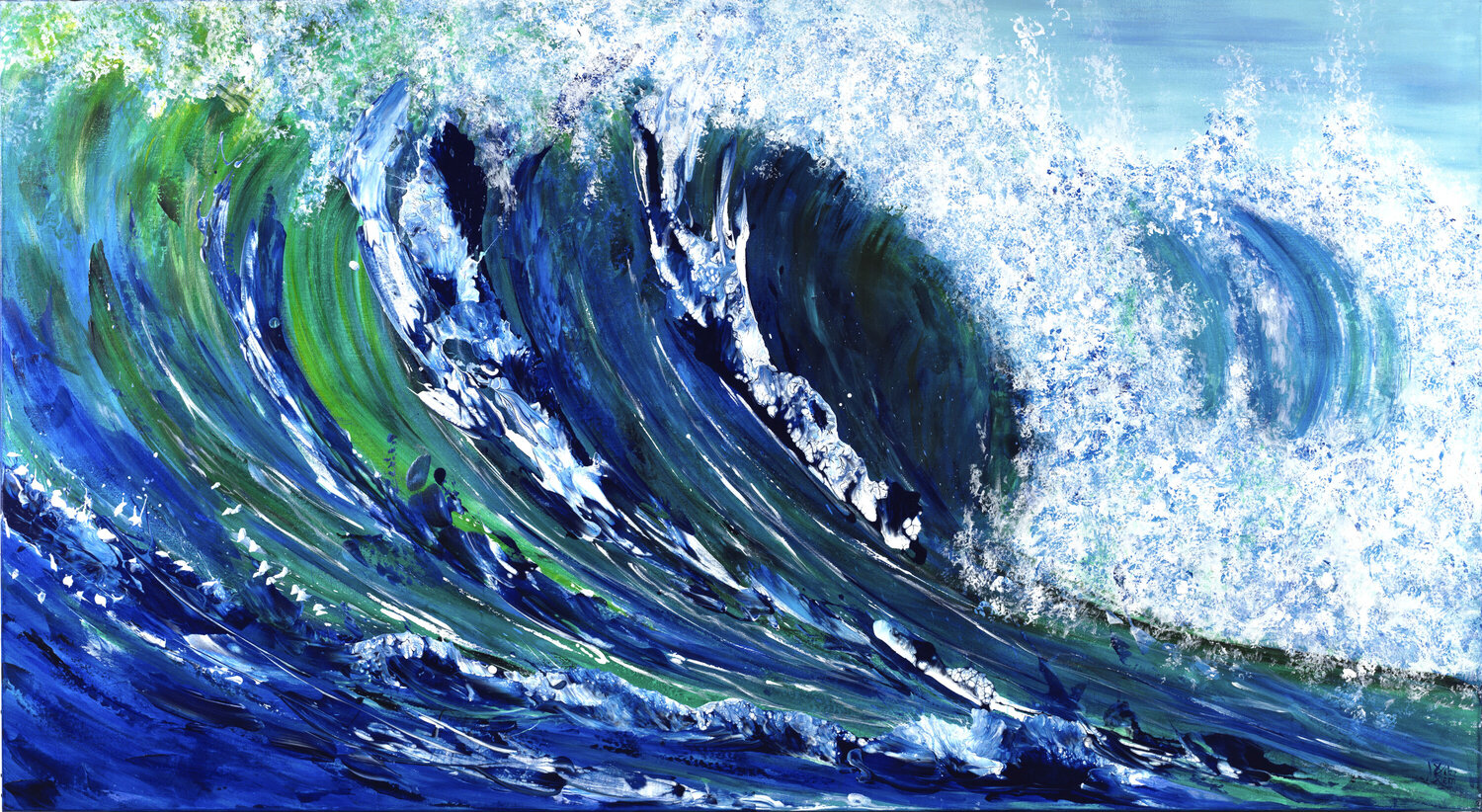la grande vague Joëlle Kem Lika Original painting for sale