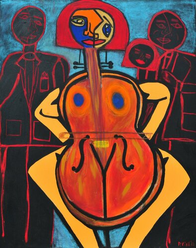 Cello by Peter Vigil, Painting for Sale on Select