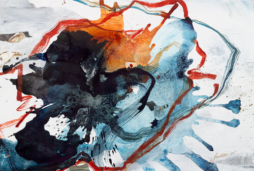 Soul Paths Clashing Into One by Lotta Sirén, Painting for Sale on Select
