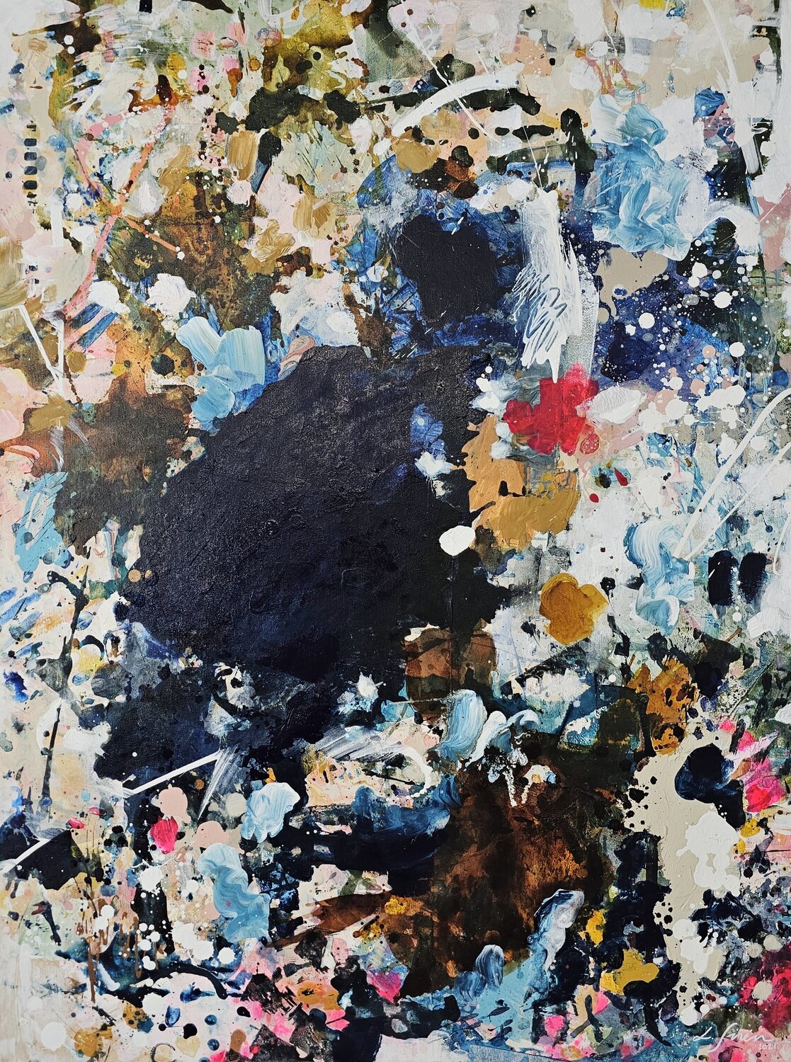 A Piece of my Space #4 Lotta Sirén Original painting for sale