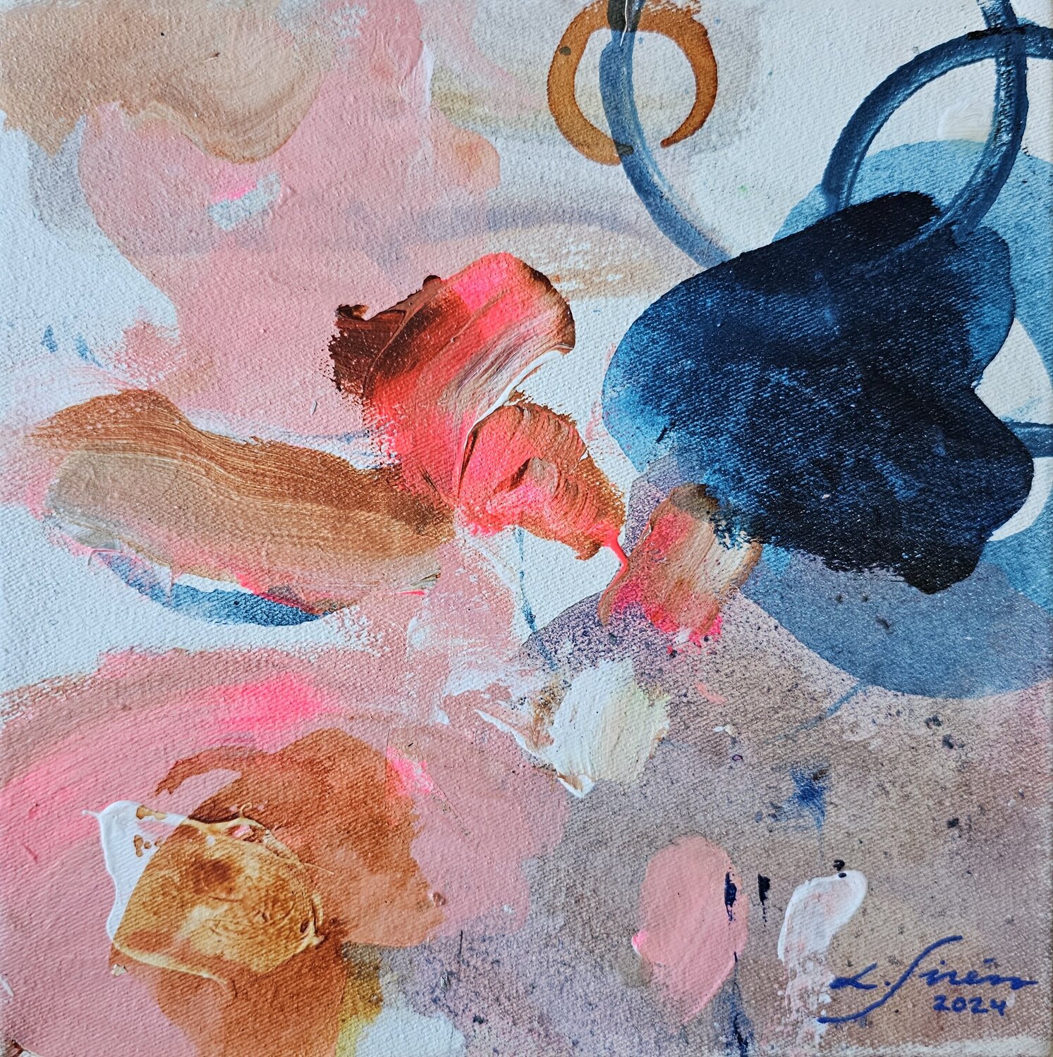 A Piece of my Space #18 Lotta Sirén Original painting for sale