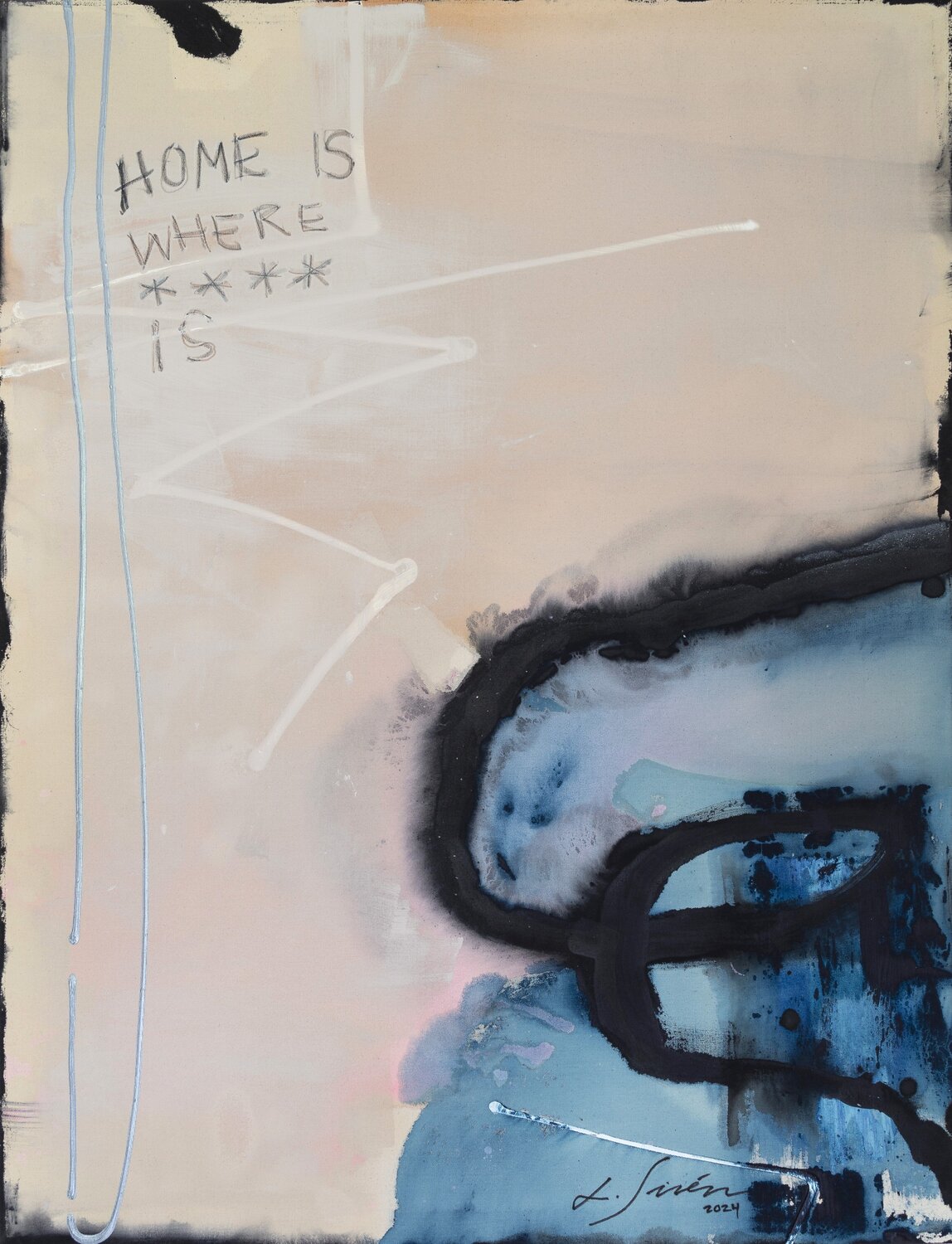 YOUR THOUGHTS, NOT MINE Lotta Sirén Original painting for sale
