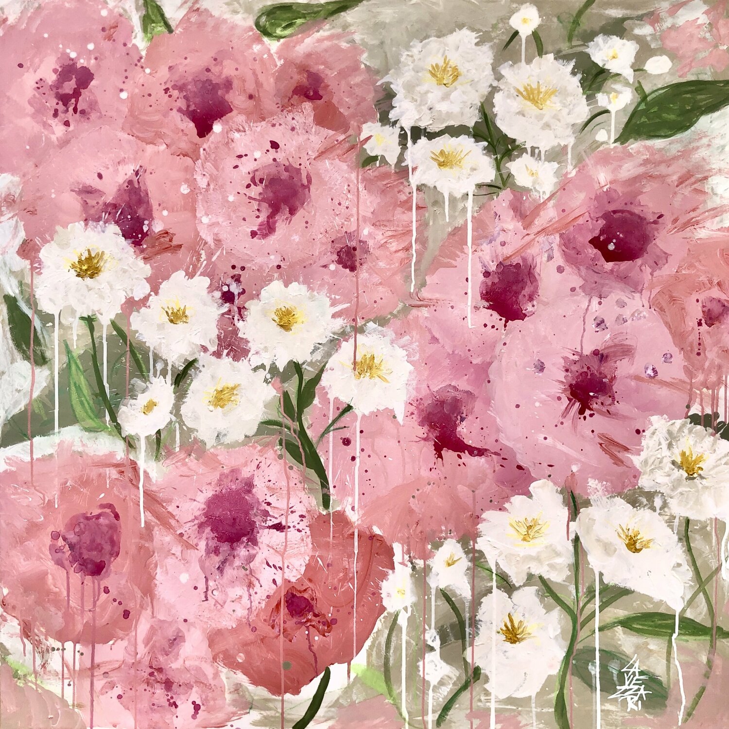 SWEET BLOOMS Gabriela Lavezzari Original painting for sale