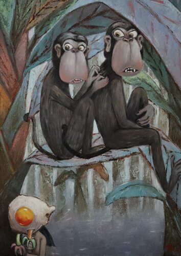 Girlfriend and Boyfriend by Ta Byrne, Painting for Sale on Select