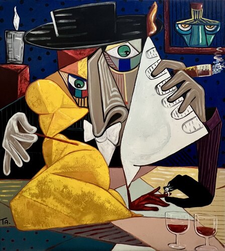 I do. (Mr Shifty Proposing) by Ta Byrne, Painting for Sale on Select