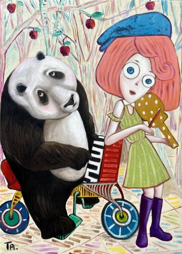 The Violinist and Piano Player by Ta Byrne, Painting for Sale on Select