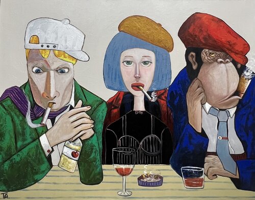 Deep in thought by Ta Byrne, Painting for Sale on Select