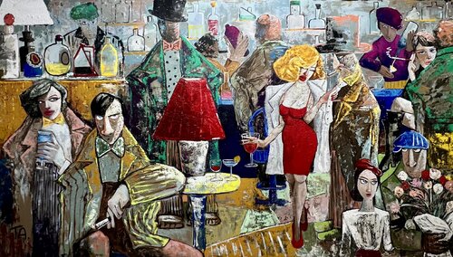 The Lady in Red by Ta Byrne, Painting for Sale on Select