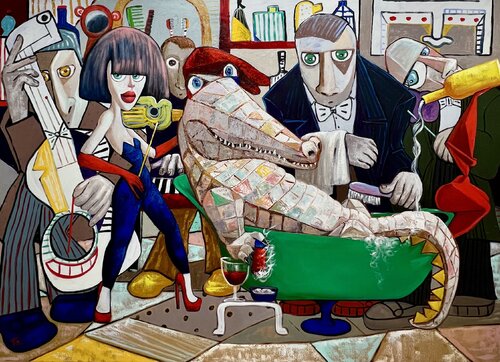Crocodile Rock by Ta Byrne, Painting for Sale on Select