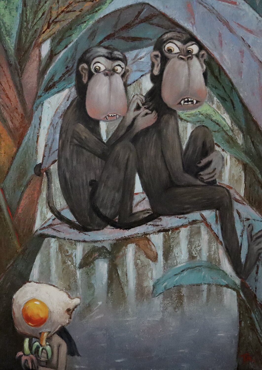Girlfriend and Boyfriend Ta Byrne Original painting for sale