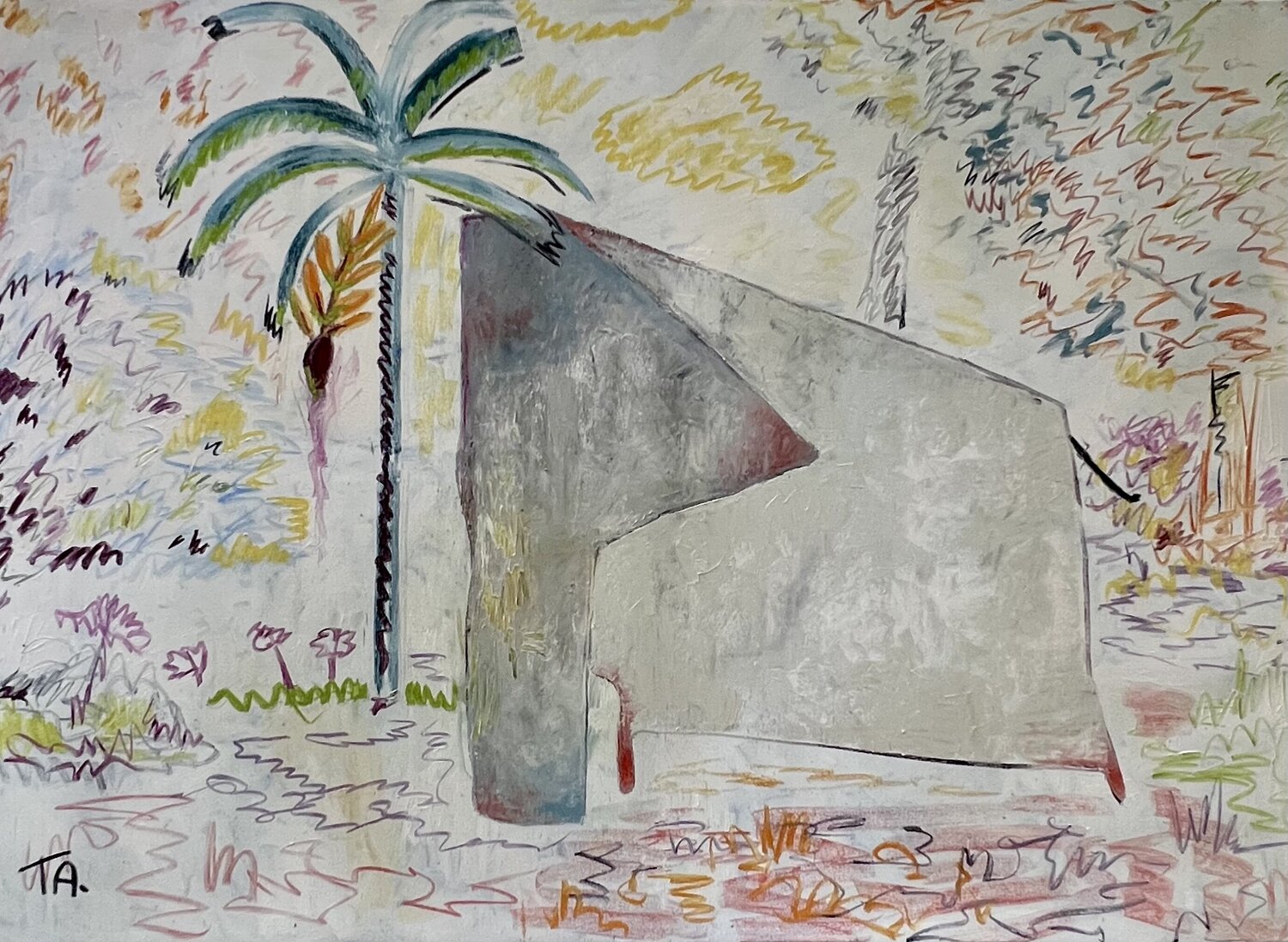 Ellie the Elephant Ta Byrne Original painting for sale