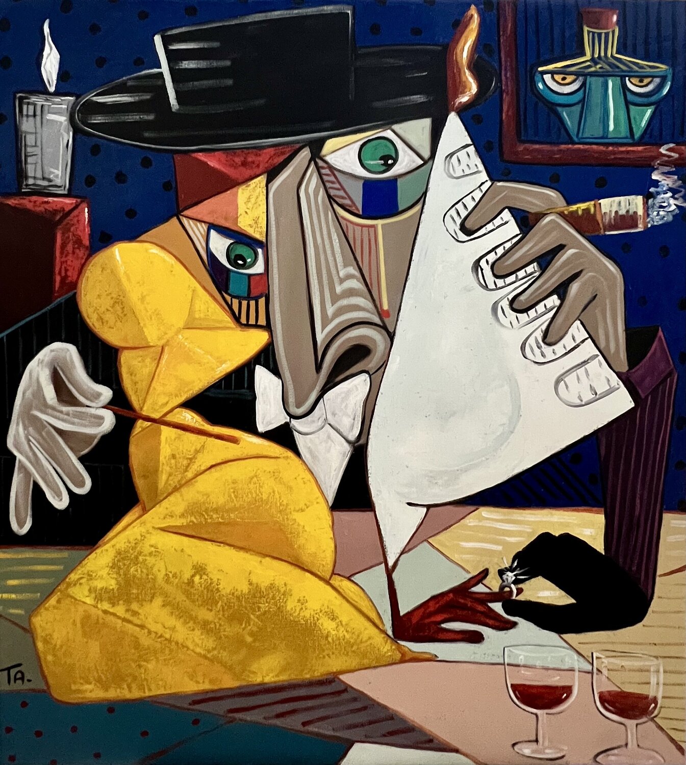 I do. (Mr Shifty Proposing) Ta Byrne Original painting for sale