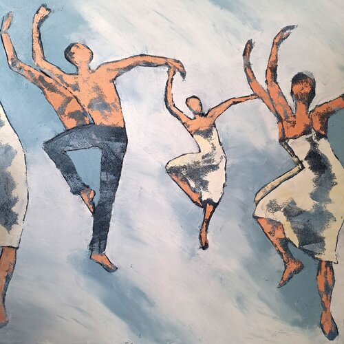 La fête by Corinne Malfreyt, Painting for Sale on Select