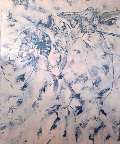 Le grand coup de vent by Corinne Malfreyt, Painting for Sale on Select