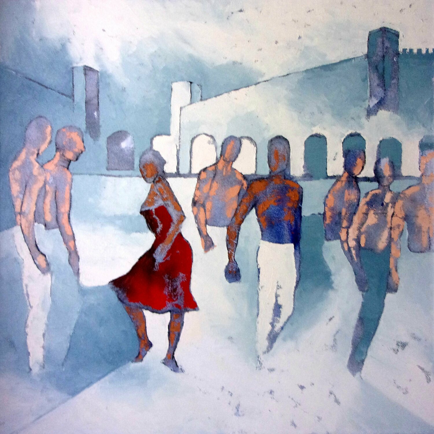 Femme Corinne Malfreyt Original painting for sale