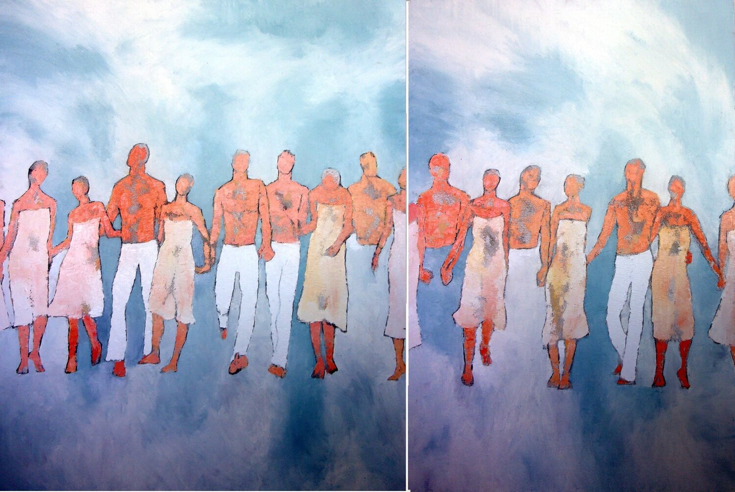 Le salut Corinne Malfreyt Original painting for sale