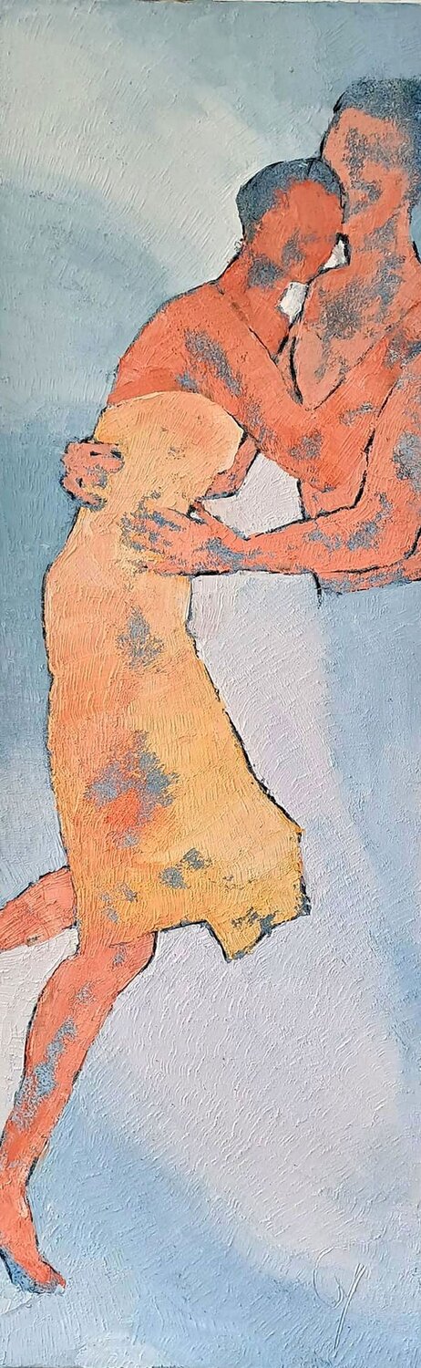 Les retrouvailles Corinne Malfreyt Original painting for sale