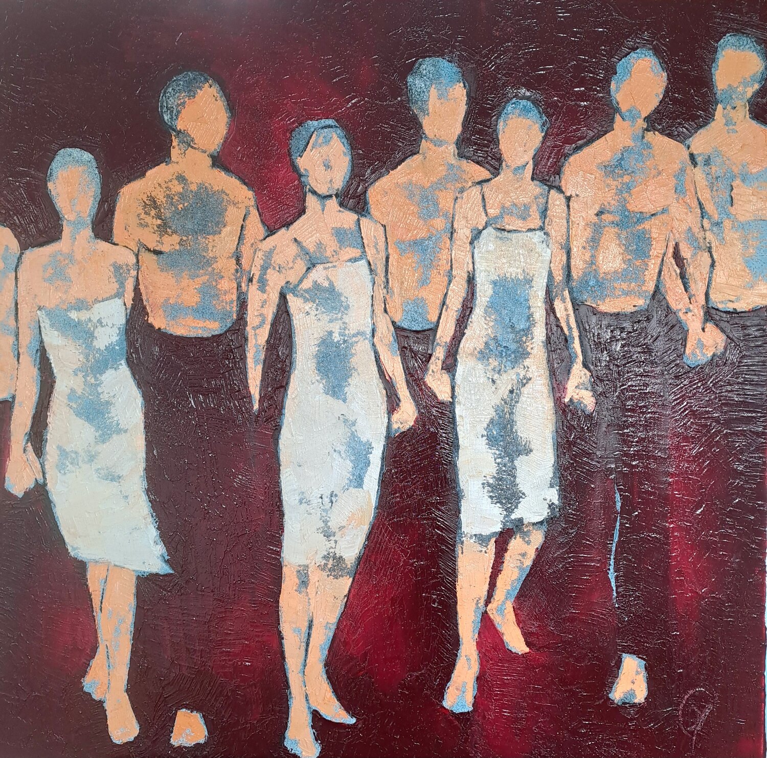 Ensemble Corinne Malfreyt Original painting for sale