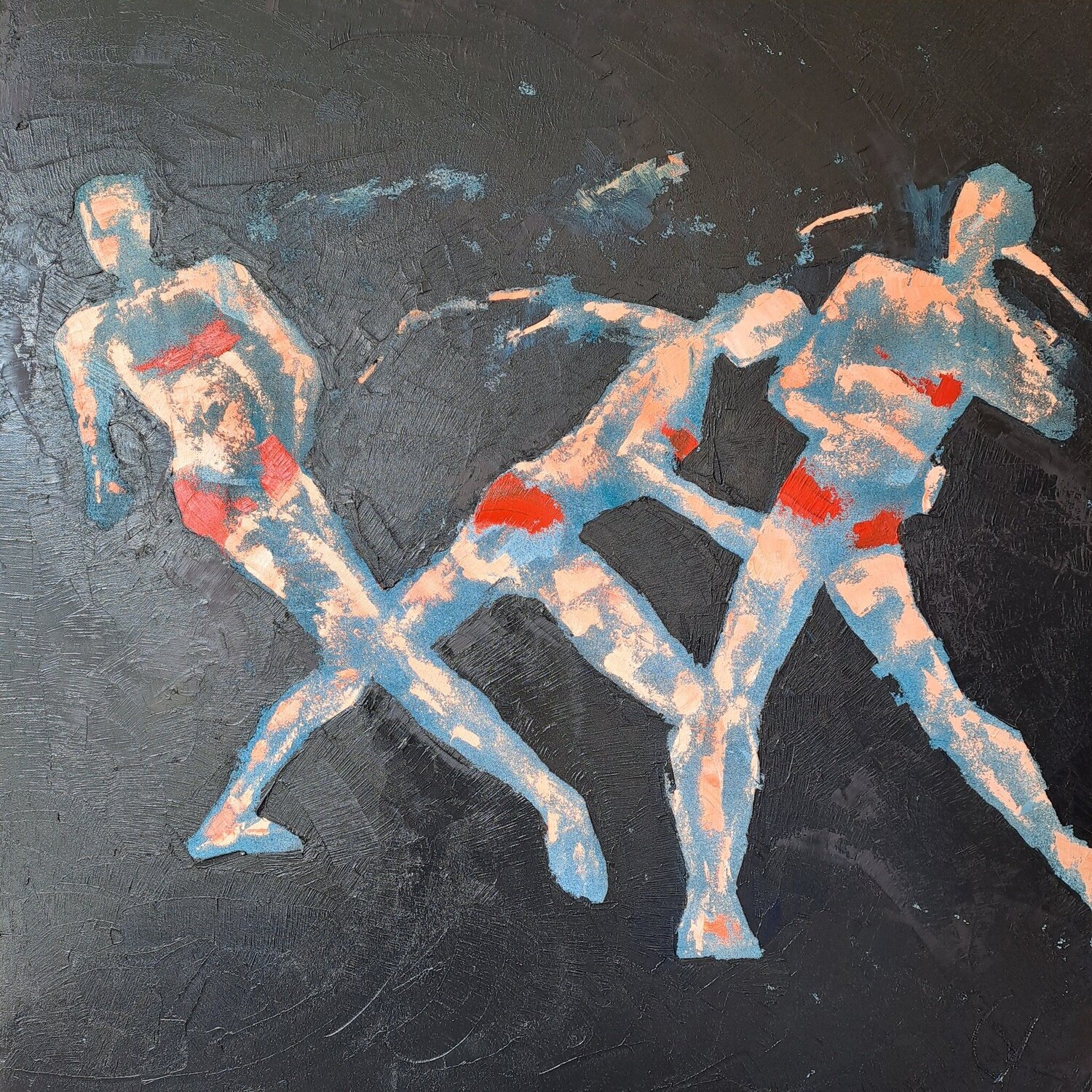 Modern Jazz Corinne Malfreyt Original painting for sale