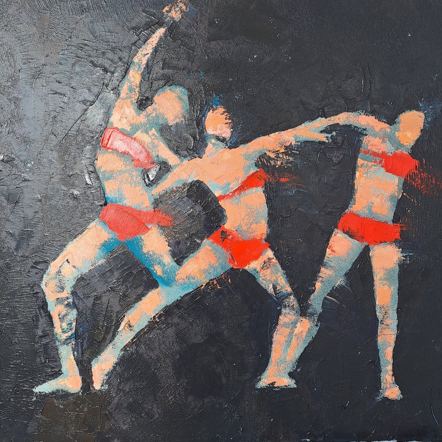 Modern Jazz 1 Corinne Malfreyt Original painting for sale