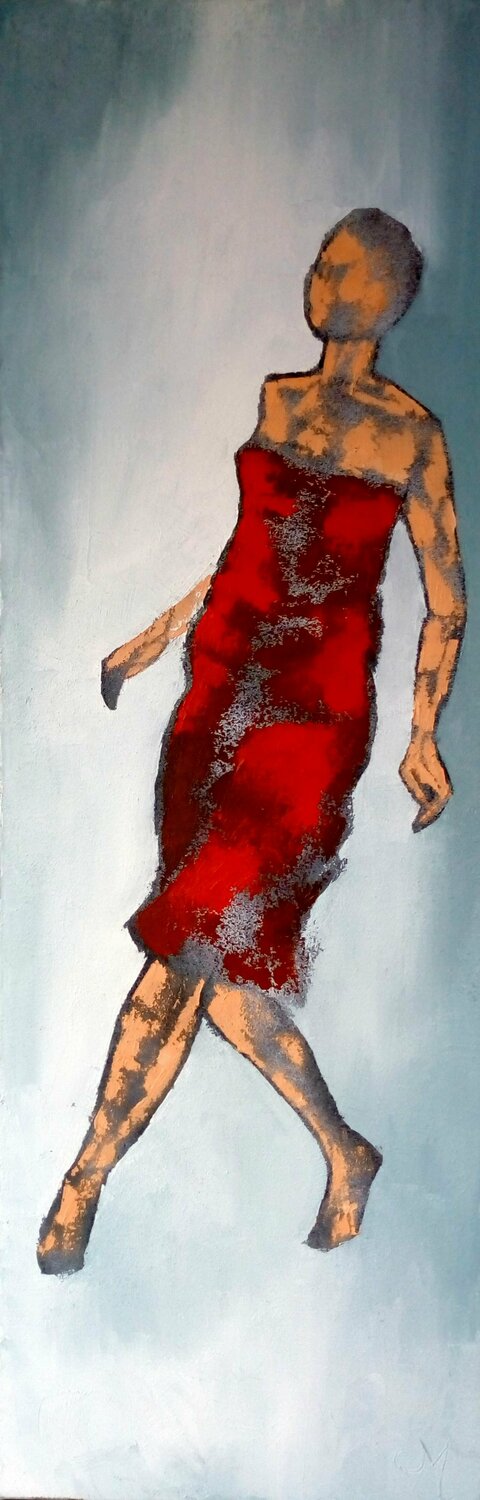 L'invitée Corinne Malfreyt Original painting for sale