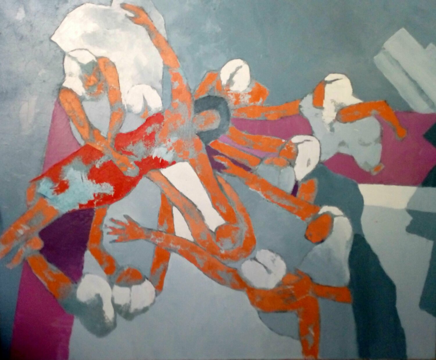 Le triomphe de l'amour Corinne Malfreyt Original painting for sale
