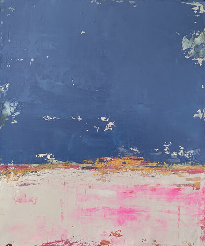 Steel Blue and Cream by Susan Handau, Painting for Sale on Select