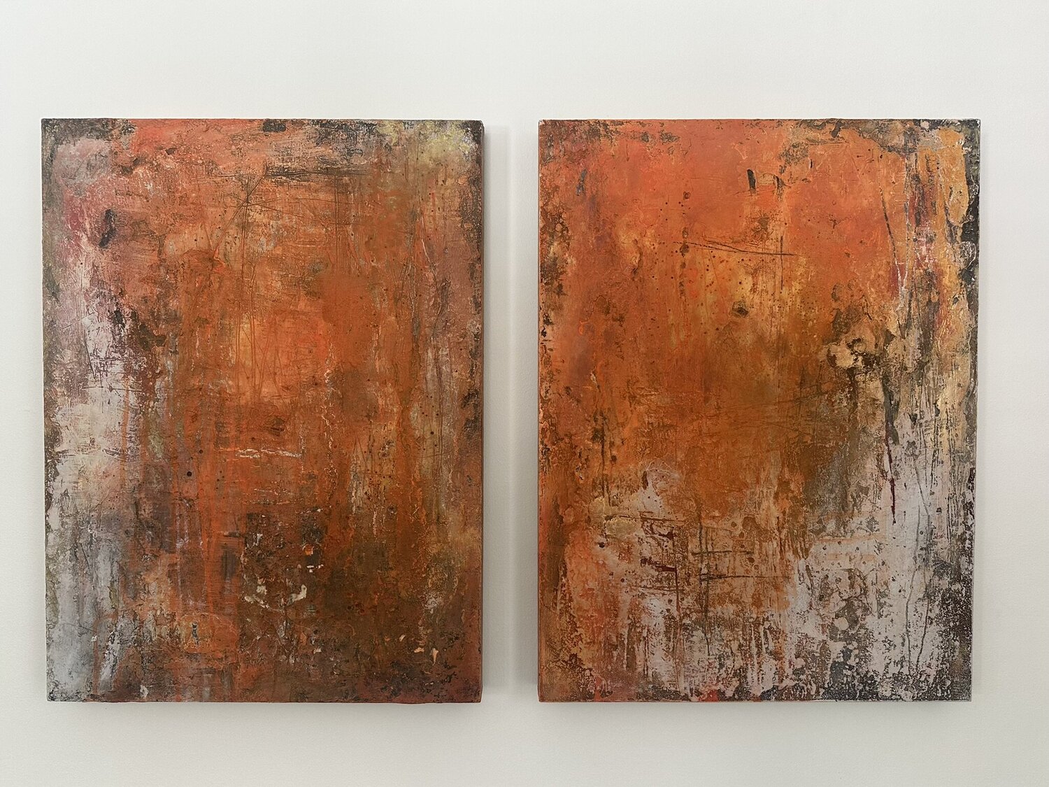 Metamorphic I and II Susan Handau Original painting for sale