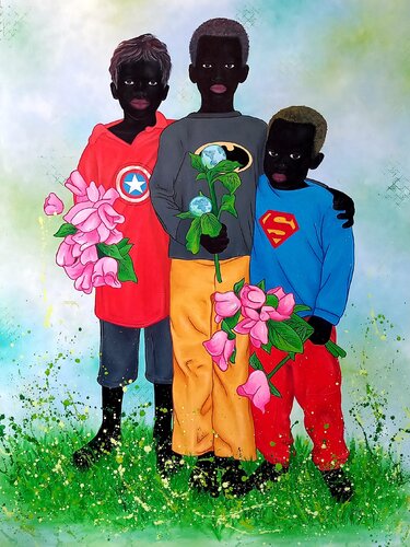 Peace makers #3 by Aziseh Emmanuel, Painting for Sale on Select