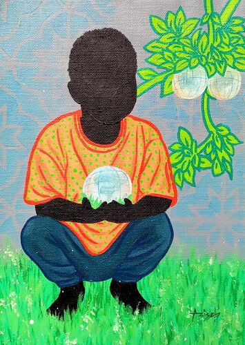 New birth by Aziseh Emmanuel, Painting for Sale on Select