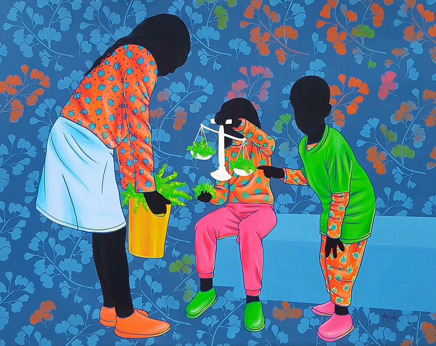 Justice leads Aziseh Emmanuel Original painting for sale