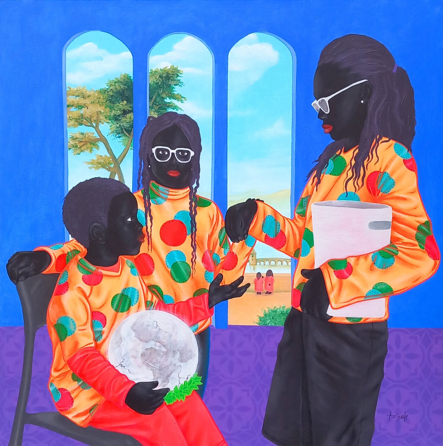 What will tomorrow be #2 Aziseh Emmanuel Original painting for sale