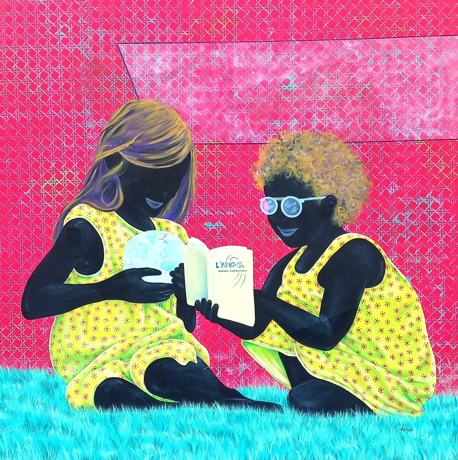 Love don't cost a thing Aziseh Emmanuel Original painting for sale