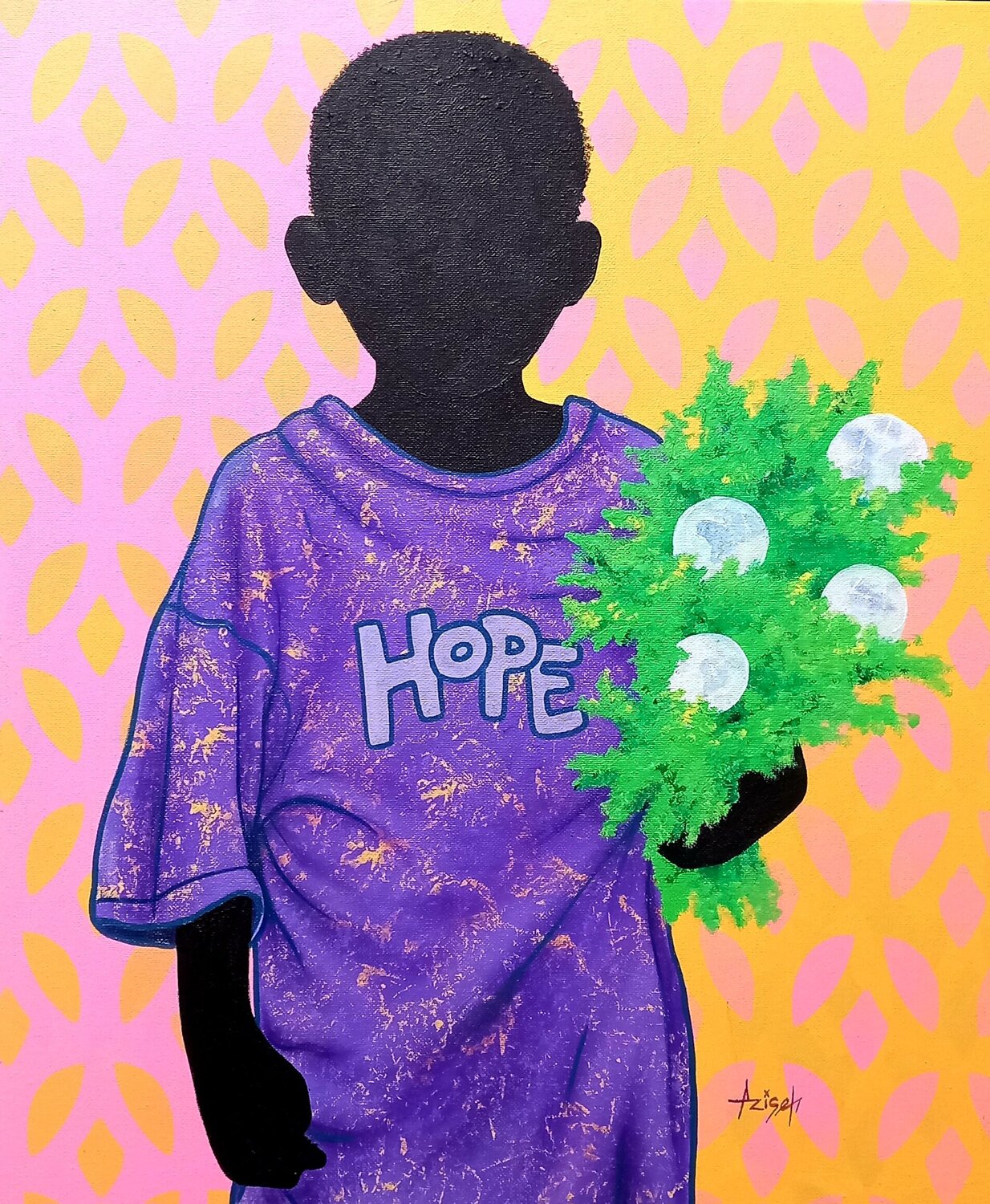 Hope for the future Aziseh Emmanuel Original painting for sale