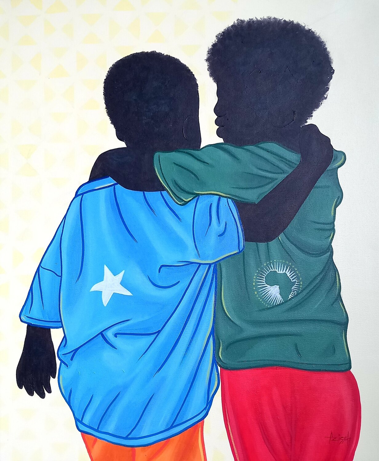Brothers from another mother #2 Aziseh Emmanuel Original painting for sale