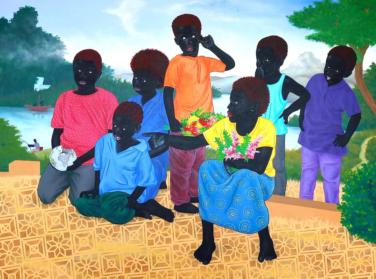 Better days ahead 2 Aziseh Emmanuel Original painting for sale