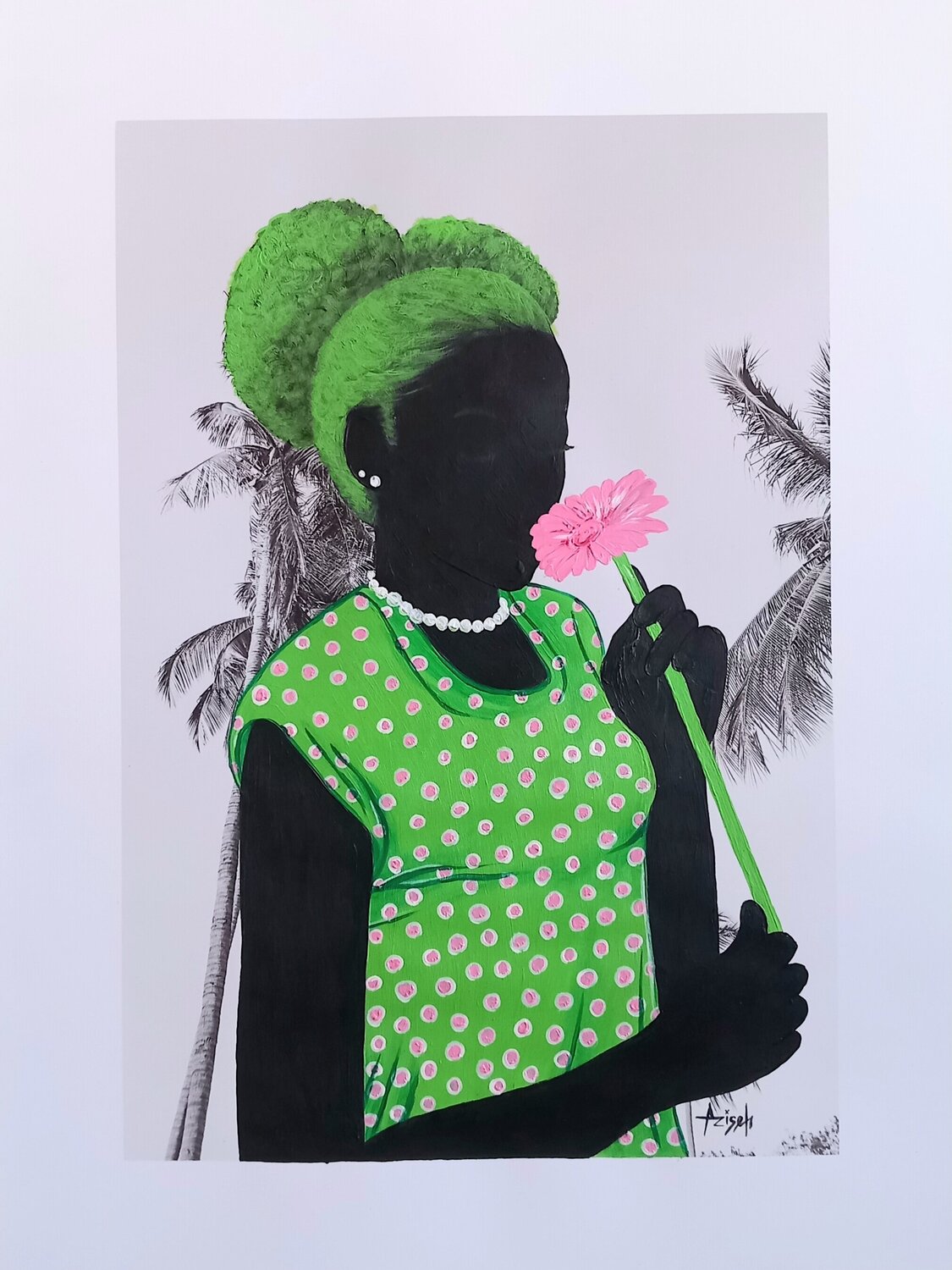 Love Language #2 Aziseh Emmanuel Original painting for sale