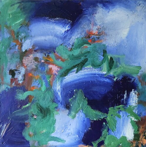 Blue meditation by TAMHUY, Painting for Sale on Select