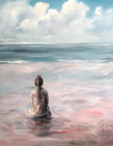 Pink sand by Liubou Sas, Painting for Sale on Select