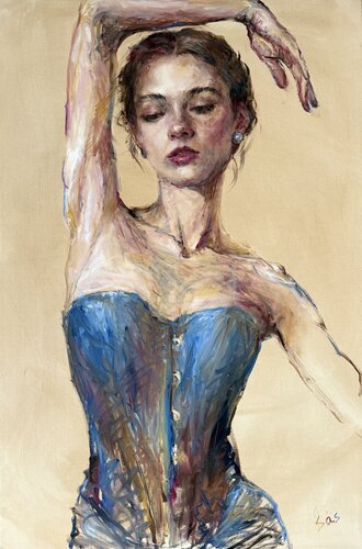 Between breaths by Liubou Sas, Painting for Sale on Select